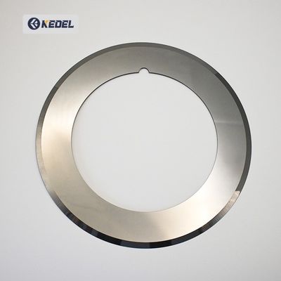 Couteau de refente circulaire avec rainure de positionnement pour la refente des pièces polaires de batteries - Lames industrielles pour l'industrie des batteries