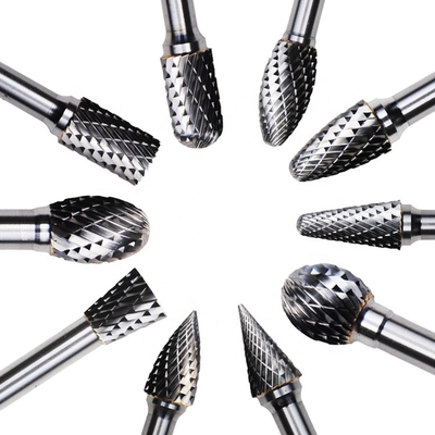 14 3mm rotatoires 6mm 1&quot; carbure Burr Shank Nail Drill Bits rotatoire de coupe d'extrémité de diamètre