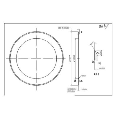 Lame ronde en alliage de carbure de tungstène cémenté personnalisé, très vendue, pour électrode de batterie au lithium, lame supérieure fendue YG8