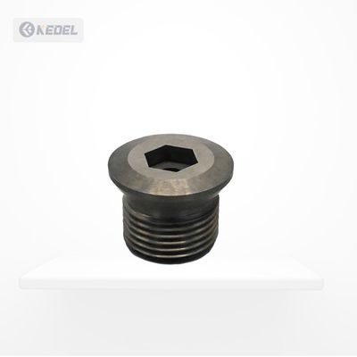 Custom Cemented Tungsten Carbide Alloy Spiral Thread Inner Hexagonal Head Water Spray Nozzle for PDC Drilling Oil Equipment