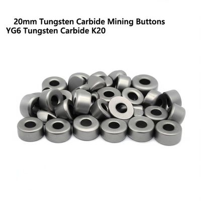 Boutons de mine en carbure de tungstène YG6, diamètre 20 mm, certifiés ISO9001