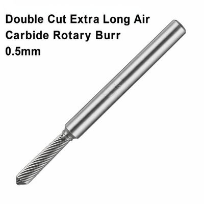 Bavures rotatoires 0.5mm de double de coupe d'air carbure extra-long d'outils