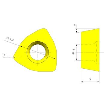 Insert de fraisage CNC de type WPGT de 9,525 mm de diamètre et 4,2 mm d'épaisseur pour un usinage de haute précision