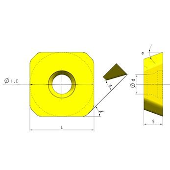 Insert de fraisage CNC de précision avec angle de 20° ± 0,025 Tolérance et longueur de 13,308 mm pour une grande stabilité