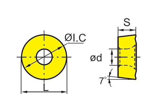 Plaquette RDMT CNC durable avec un angle de 7° et une tolérance de ±0.08-±0.18 pour l'usinage de précision