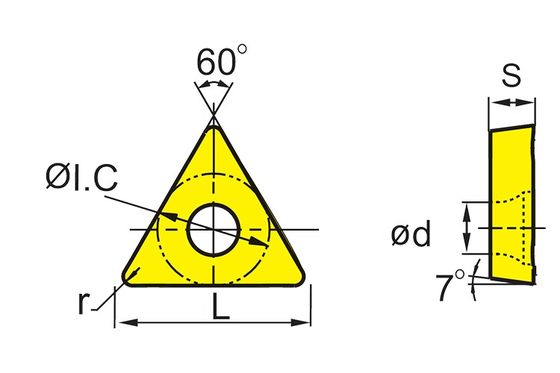 Longue durée de vie TNMG CNC Insert avec un angle de 75° T et un angle de 0° N pour une haute précision ±0,08 ±0,18 M Tolérance de tournage