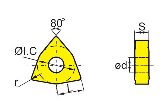 Insert CNC WNMG haute performance avec revêtement PVD pour l'usinage de précision dans l'industrie électronique