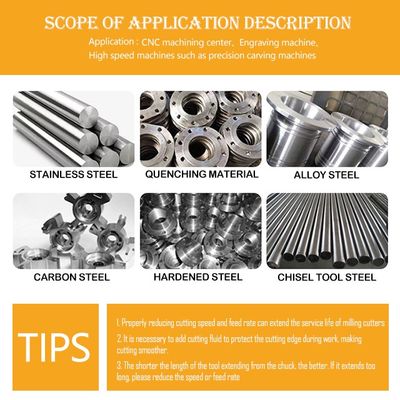 Outil de déchiquetage à deux flûtes à angle 90°, découpage de carbure de tungstène pour acier inoxydable