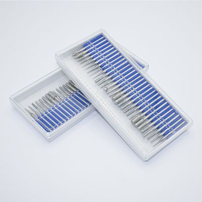 10 pièces de fraises rotatives en carbure de tungstène non revêtues et brillantes pour acier inoxydable avec queue de 3 mm (1/8")