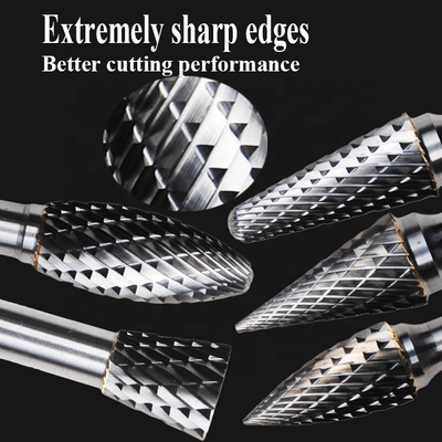 coupeur rotatoire en acier de Burr For Wood Sphere Concave du carbure Yg8 de tungstène de 3mm 6mm