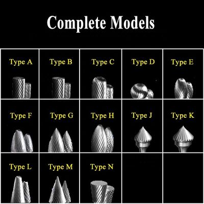 Les ensembles simples et doubles de dents dactylographient le carbure de tungstène Burr Deburring