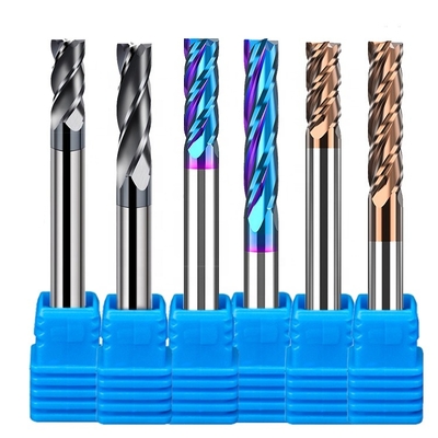 carbure intérieur Hrc55 de la fraise en bout de 2.5mm 6mm D10 Hrc60 pour l'acier 12mm Endmill latéral