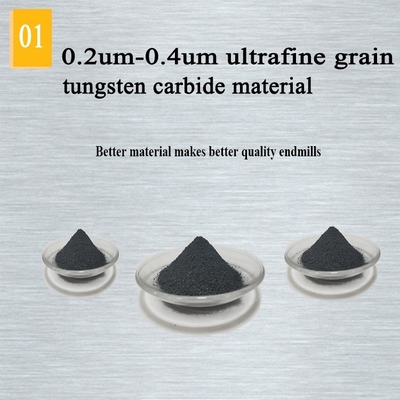carbure intérieur Hrc55 de la fraise en bout de 2.5mm 6mm D10 Hrc60 pour l'acier 12mm Endmill latéral
